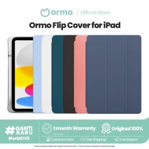 Ormo Flip Case/Cover For Ipad 10,9 inch - 10,2 inch -11 inc PRO M1 M2 M4 - Biru Muda, IPad Mini 6 7 - 8.3inch, No Magnetic Ring